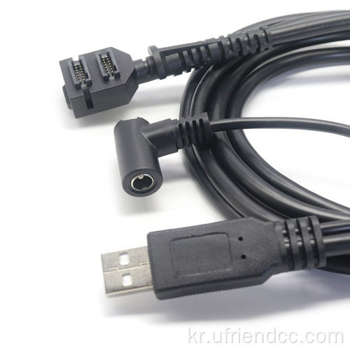 전원 공급 장치가있는 USB 케이블 DC5521 커넥터